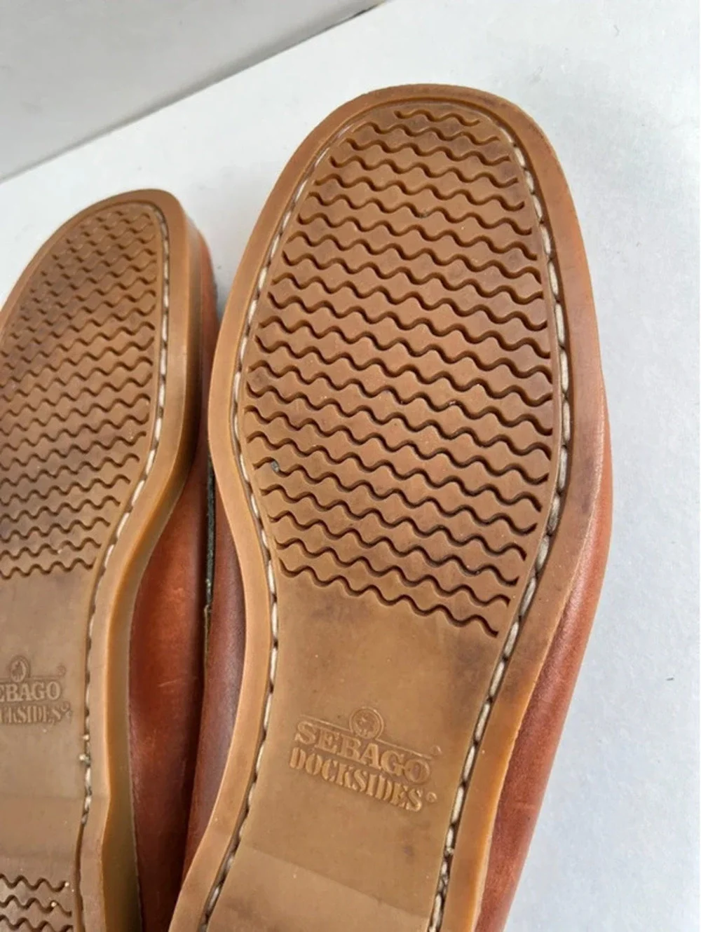 Sebago Dockside’s Spinnaker Dress Shoes size 8 Brown Light Loafers  LeatherUSA